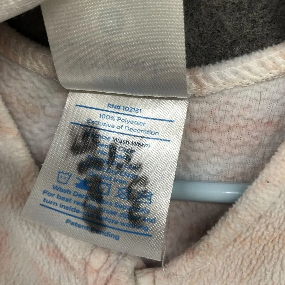 Halo Sleep Sack Baby Girls M 6-12M Sleeveless Fleece Pink White Winter 16-24 lbs